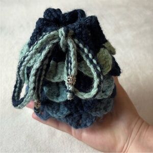 Dragon Egg Crocheted Scales Dice Bag Pouch Dungeons & Dragons Medieval Fair
